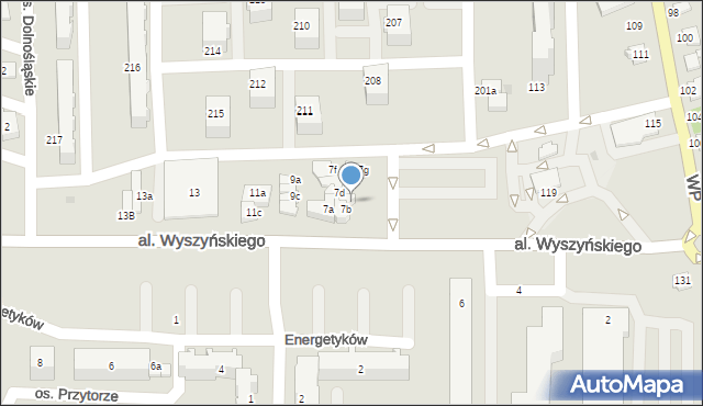 Bełchatów, Aleja Wyszyńskiego Stefana, ks. kard., 7c, mapa Bełchatów