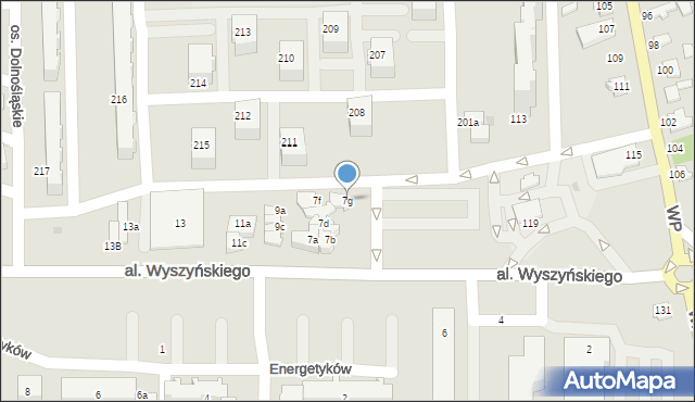 Bełchatów, Aleja Wyszyńskiego Stefana, ks. kard., 7g, mapa Bełchatów