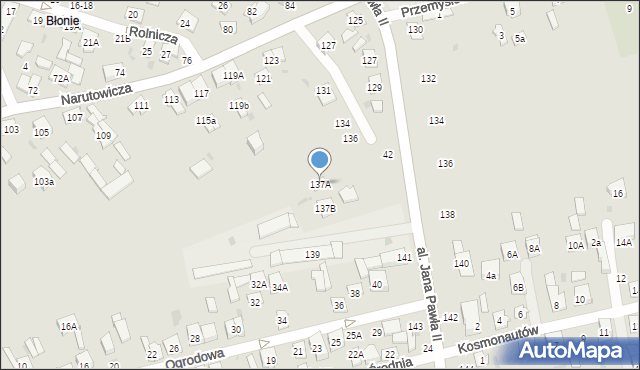 Biała Podlaska, Aleja Jana Pawła II, 137A, mapa Białej Podlaskiej
