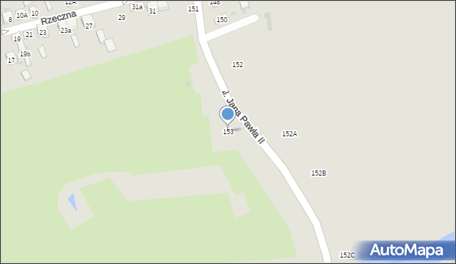 Biała Podlaska, Aleja Jana Pawła II, 153, mapa Białej Podlaskiej