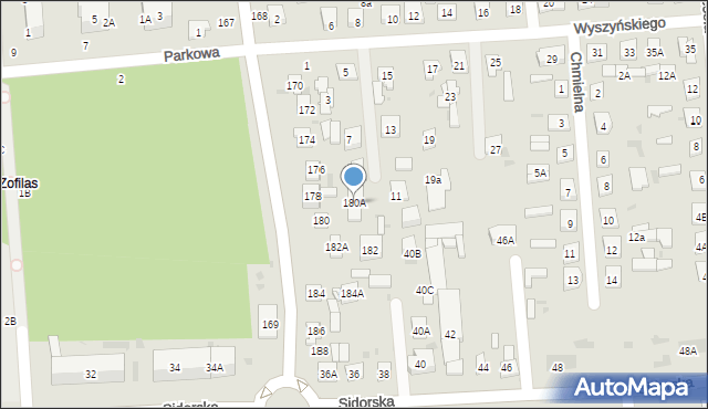 Biała Podlaska, Aleja Jana Pawła II, 180A, mapa Białej Podlaskiej