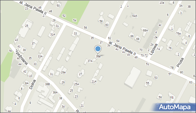 Biała Podlaska, Aleja Jana Pawła II, 39a, mapa Białej Podlaskiej