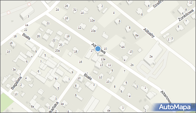 Białe Błota, Altanowa, 15, mapa Białe Błota