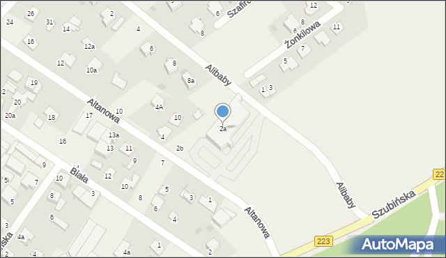 Białe Błota, Altanowa, 2a, mapa Białe Błota