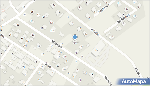 Białe Błota, Altanowa, 4A, mapa Białe Błota