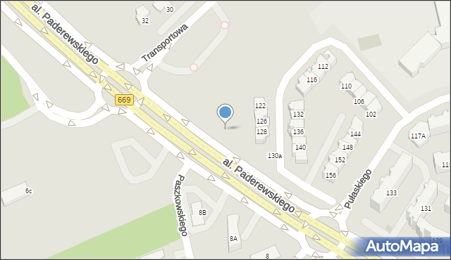 Białystok, Aleja Paderewskiego Ignacego Jana, 25b, mapa Białegostoku