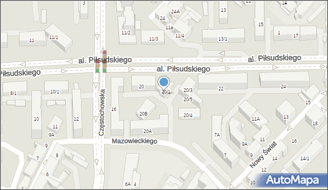Białystok, Aleja Piłsudskiego Józefa, marsz., 20/2, mapa Białegostoku