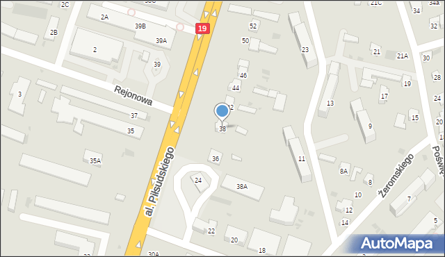 Bielsk Podlaski, Aleja Piłsudskiego Józefa, marsz., 38, mapa Bielsk Podlaski