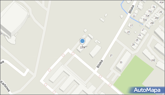 Bielsko-Biała, Aleja Armii Krajowej, 220a, mapa Bielsko-Białej