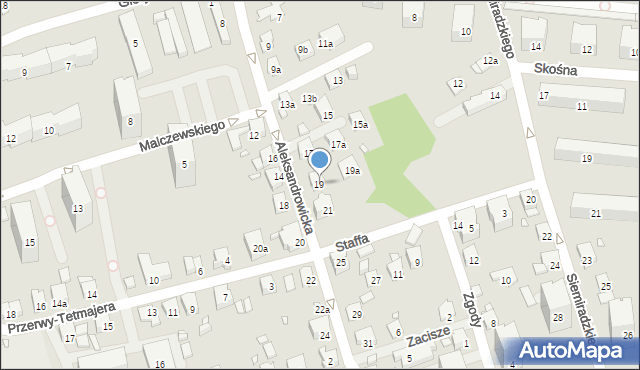 Bielsko-Biała, Aleksandrowicka, 19, mapa Bielsko-Białej