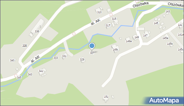 Bielsko-Biała, Aleja Armii Krajowej, 327, mapa Bielsko-Białej