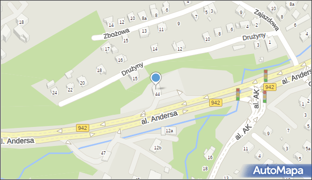 Bielsko-Biała, Aleja Andersa Władysława, gen., 48, mapa Bielsko-Białej