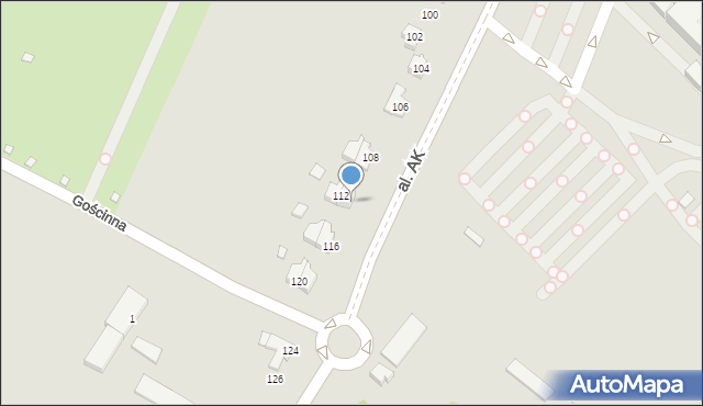 Bielsko-Biała, Aleja Armii Krajowej, 114, mapa Bielsko-Białej