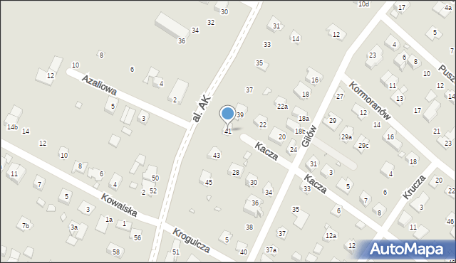 Bielsko-Biała, Aleja Armii Krajowej, 41, mapa Bielsko-Białej