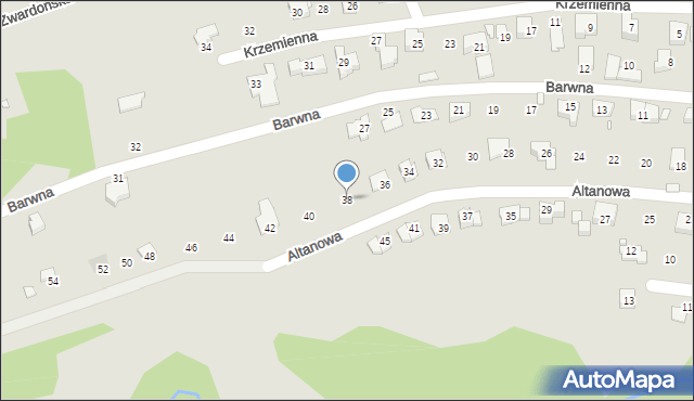 Bielsko-Biała, Altanowa, 38, mapa Bielsko-Białej