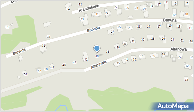 Bielsko-Biała, Altanowa, 40, mapa Bielsko-Białej