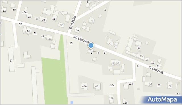 Bierkowo, Aleja Lipowa, 2, mapa Bierkowo