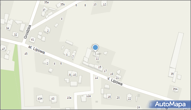Bierkowo, Aleja Lipowa, 9, mapa Bierkowo