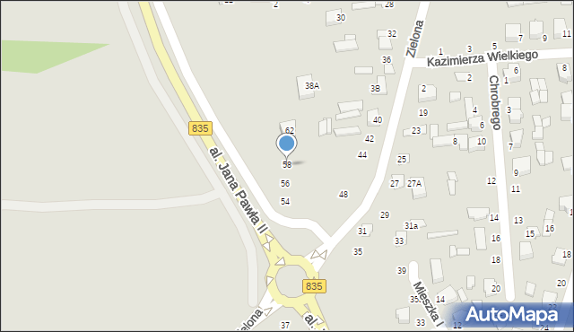 Biłgoraj, Aleja Jana Pawła II, 58, mapa Biłgoraj