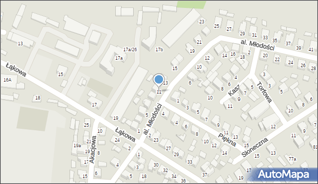 Biłgoraj, Aleja Młodości, 11, mapa Biłgoraj