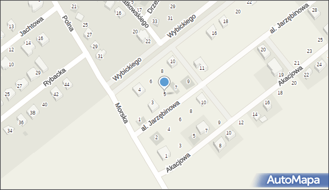 Błądzikowo, Aleja Jarzębinowa, 5, mapa Błądzikowo