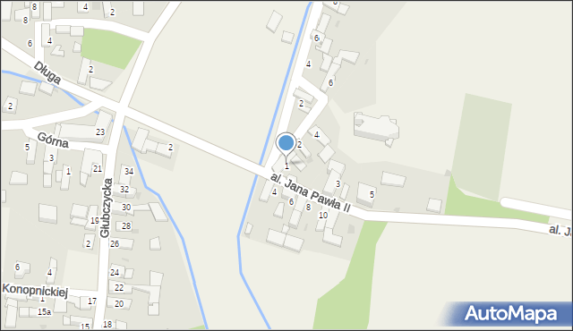 Bogdanowice, Aleja Jana Pawła II, 1, mapa Bogdanowice