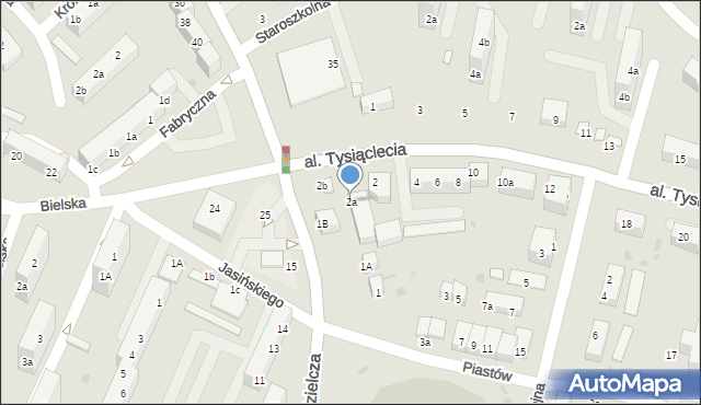 Bolesławiec, Aleja Tysiąclecia, 2a, mapa Bolesławca