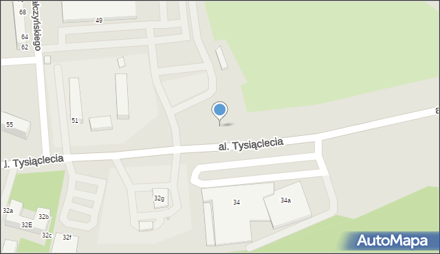 Bolesławiec, Aleja Tysiąclecia, 53, mapa Bolesławca