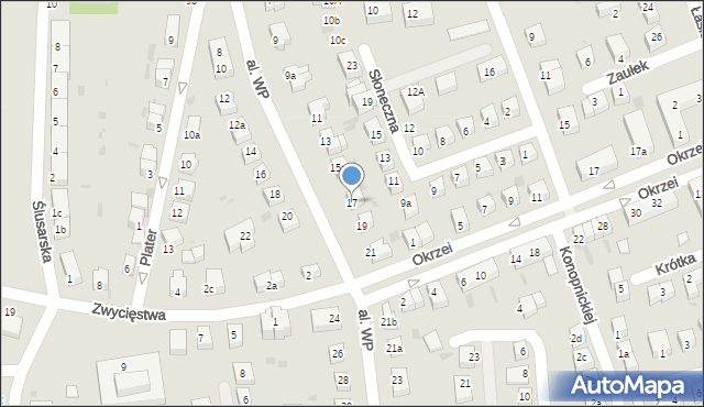 Bolesławiec, Aleja Wojska Polskiego, 17, mapa Bolesławca