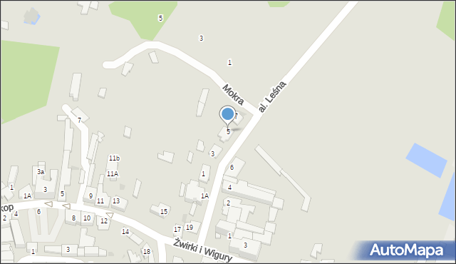 Brodnica, Aleja Leśna, 5, mapa Brodnica