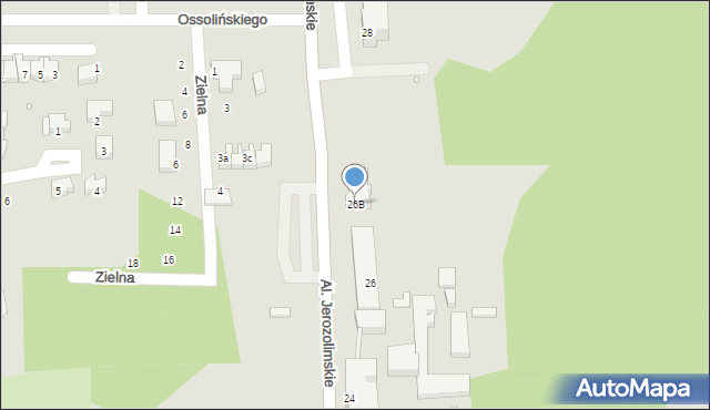 Brzeg Dolny, Aleje Jerozolimskie, 26B, mapa Brzeg Dolny