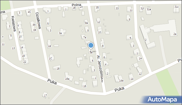 Brzeg Dolny, Aleje Jerozolimskie, 5a, mapa Brzeg Dolny