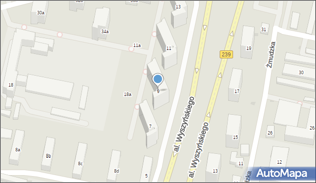 Bydgoszcz, Aleja Wyszyńskiego Stefana, ks. kard., 9, mapa Bydgoszczy
