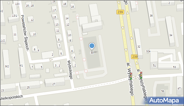 Bydgoszcz, Aleja Powstańców Wielkopolskich, 33, mapa Bydgoszczy