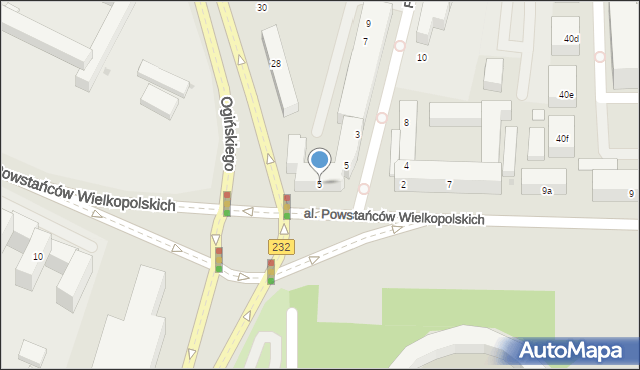 Bydgoszcz, Aleja Powstańców Wielkopolskich, 5, mapa Bydgoszczy