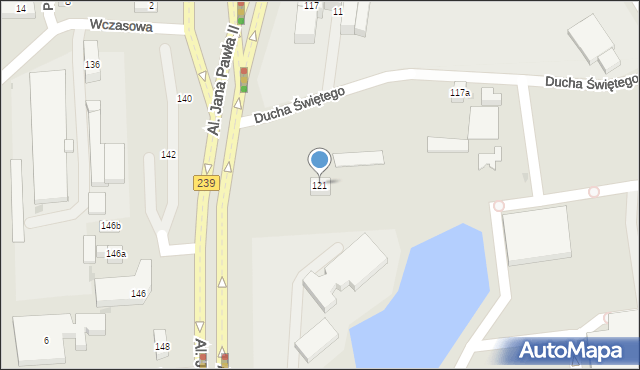 Bydgoszcz, Aleje Jana Pawła II, 121, mapa Bydgoszczy