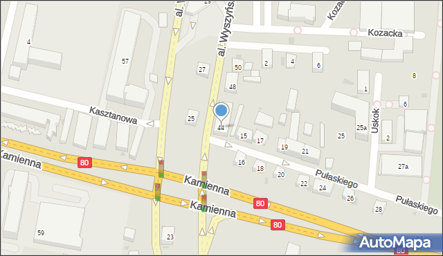 Bydgoszcz, Aleja Wyszyńskiego Stefana, ks. kard., 44, mapa Bydgoszczy