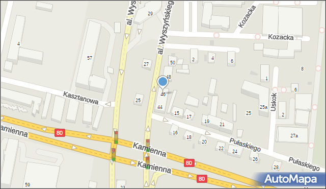 Bydgoszcz, Aleja Wyszyńskiego Stefana, ks. kard., 46, mapa Bydgoszczy