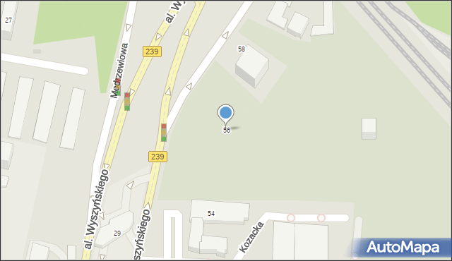 Bydgoszcz, Aleja Wyszyńskiego Stefana, ks. kard., 56, mapa Bydgoszczy