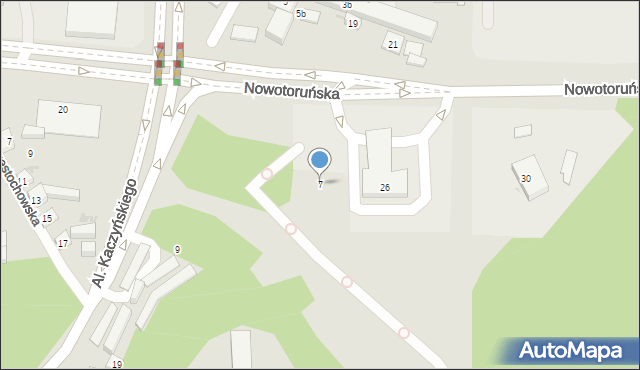 Bydgoszcz, Aleje Prezydenta Kaczyńskiego Lecha, 7, mapa Bydgoszczy