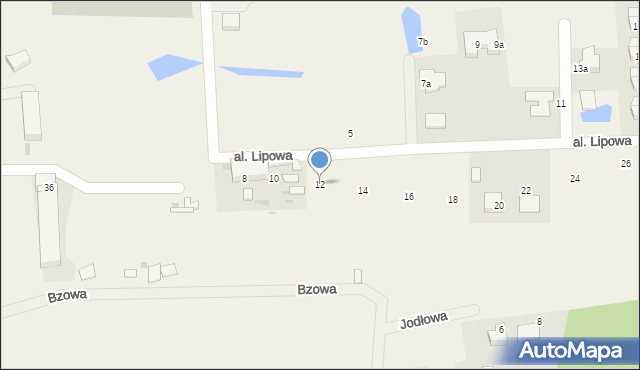 Byków, Aleja Lipowa, 12, mapa Byków