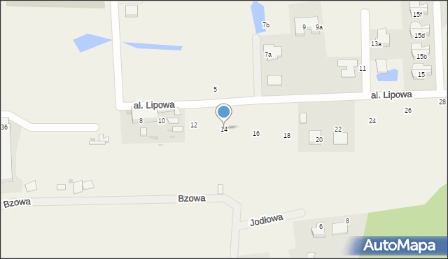 Byków, Aleja Lipowa, 14, mapa Byków