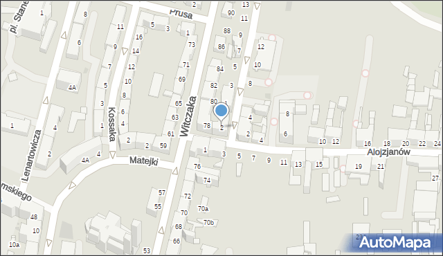 Bytom, Alojzjanów, 2, mapa Bytomia