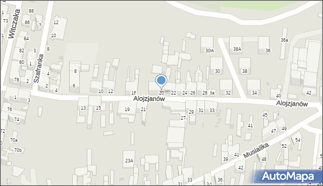 Bytom, Alojzjanów, 20, mapa Bytomia