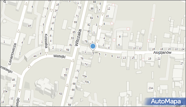 Bytom, Alojzjanów, 3, mapa Bytomia