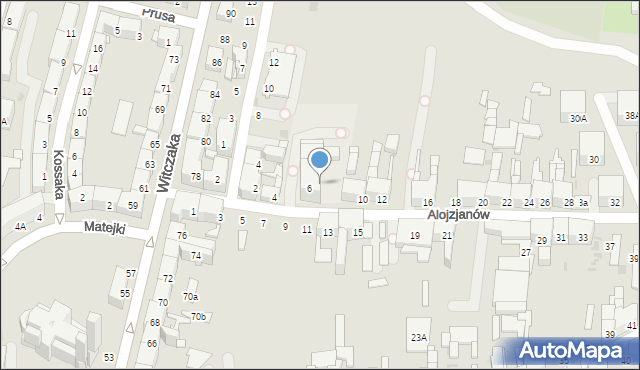Bytom, Alojzjanów, 6/8, mapa Bytomia