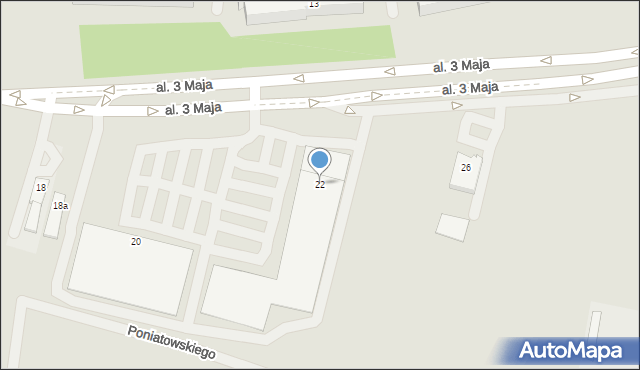 Chełm, Aleja 3 Maja, 22, mapa Chełma