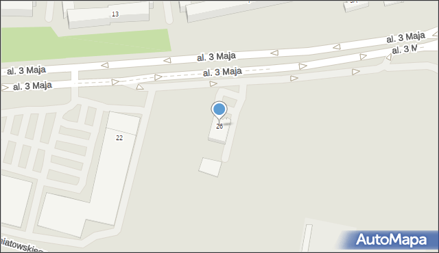 Chełm, Aleja 3 Maja, 26, mapa Chełma