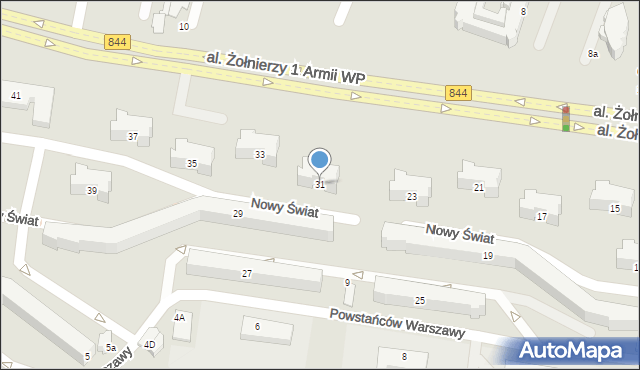 Chełm, Aleja Żołnierzy 1 Armii Wojska Polskiego, 31, mapa Chełma
