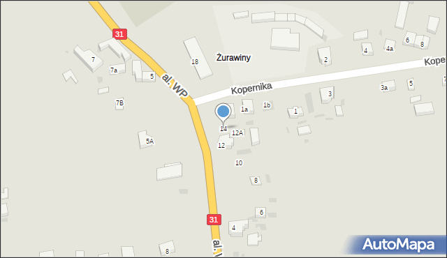 Chojna, Aleja Wojska Polskiego, 14, mapa Chojna